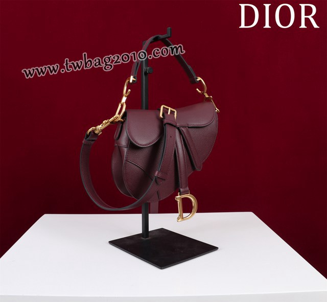 Dior专柜新款迪奥高仿原单长肩带大小号牛皮马鞍包手拎斜挎包 djfk1814